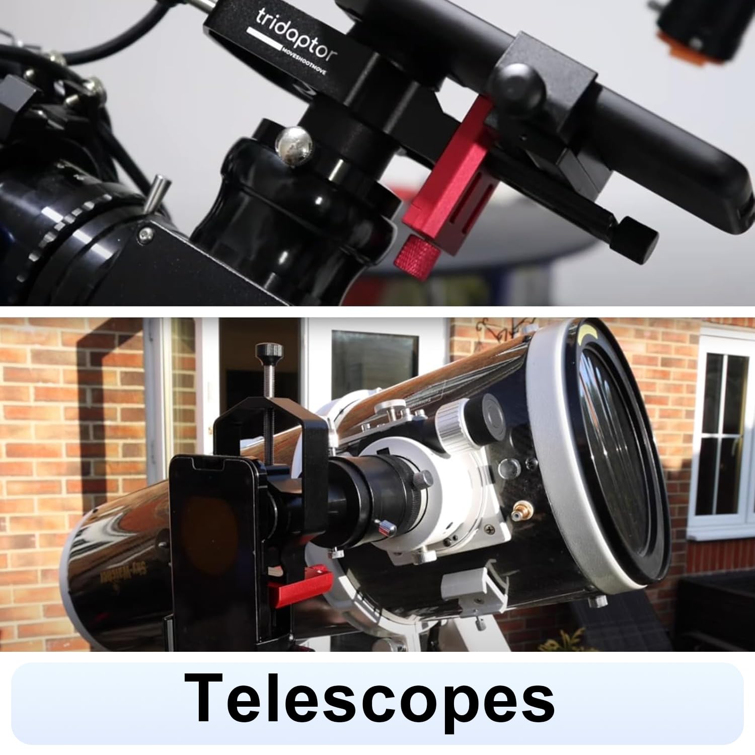 Tridaptor - Universal Phone Scope Digiscoping Adapter|High-Precision Xyz Metal Telescope Mount 3-Axis Smartphone Holder For Spot